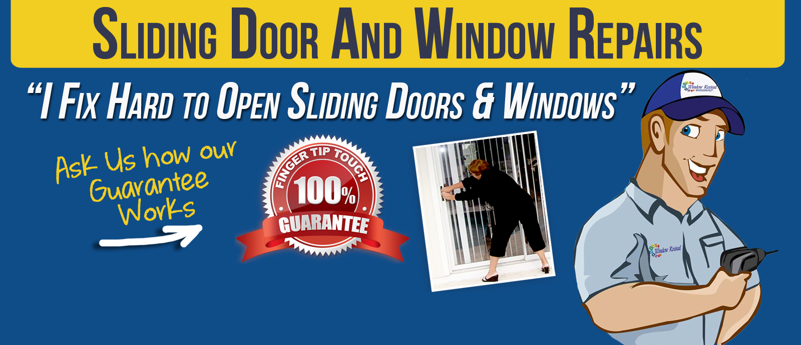 Sliding Door and Window Repairs Call 1300 882 482